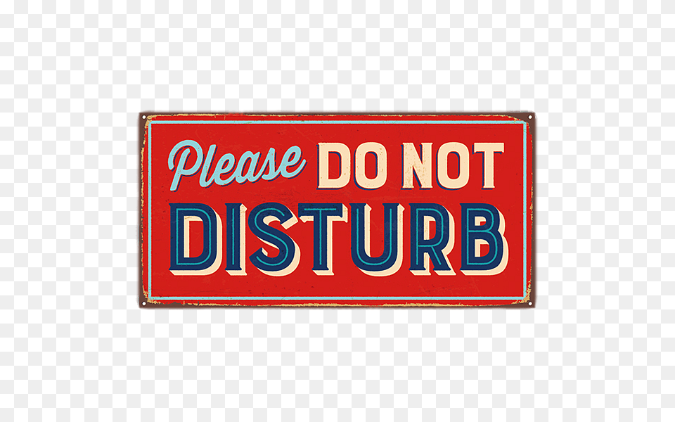 Please Do Not Disturb Vintage Sign, Symbol, Diner, Food, Indoors Free Png Download