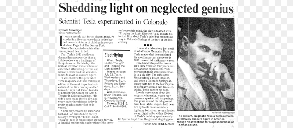 Please I M Tesla, Newspaper, Text, Adult, Male Free Png Download