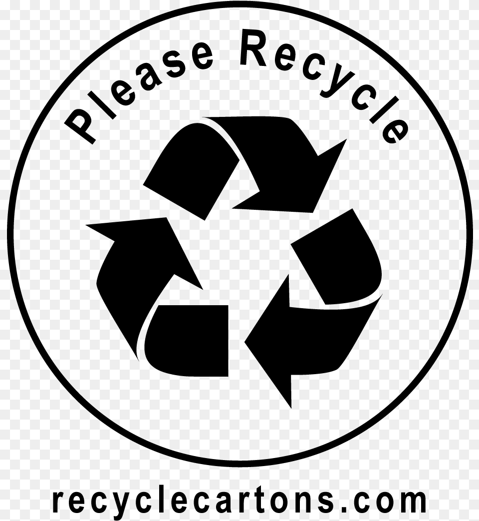 Please Recycle Logo, Gray Free Png