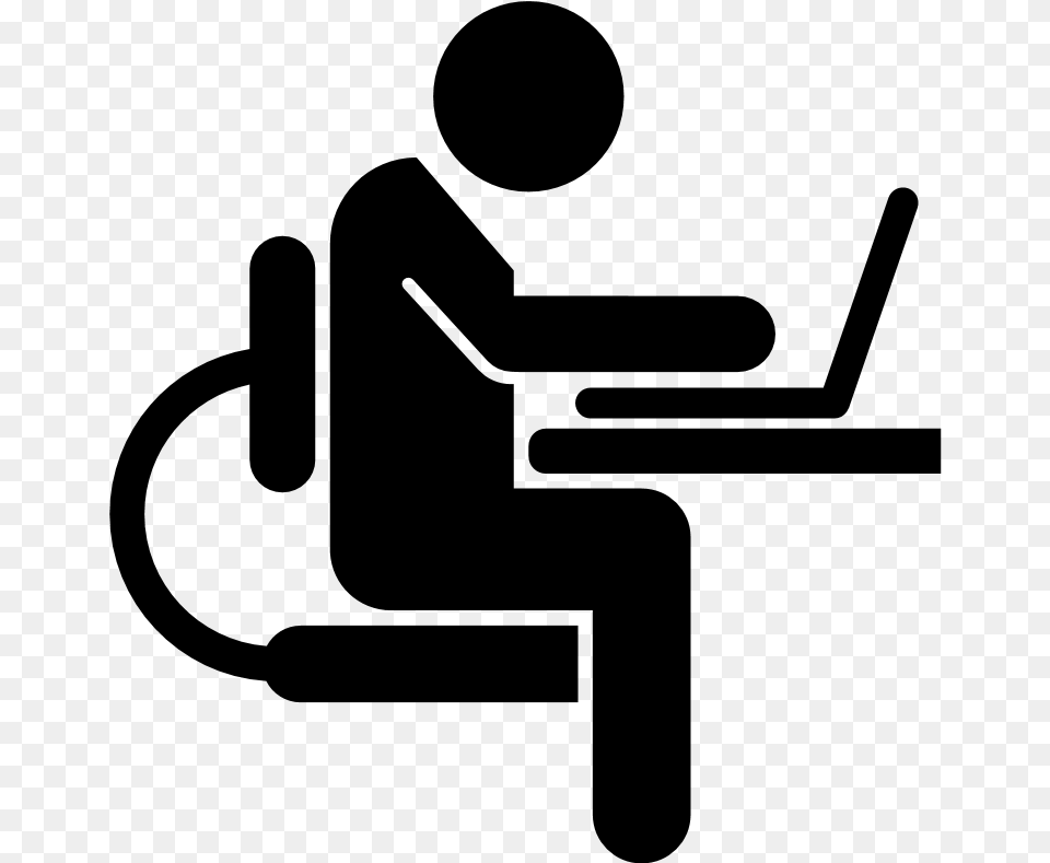 Please Remember There Is No Sleeping In The Libraries Man On Computer Icon, Gray Free Png