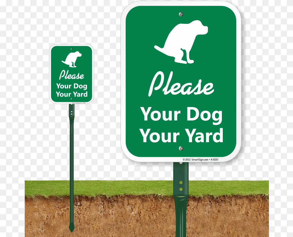 Please Your Dog Your Yard Lawnboss Sign Smartsign By Lyle Smartsign Plastic Sign Legend Please, Symbol, Outdoors, Bus Stop, Road Sign Free Png Download