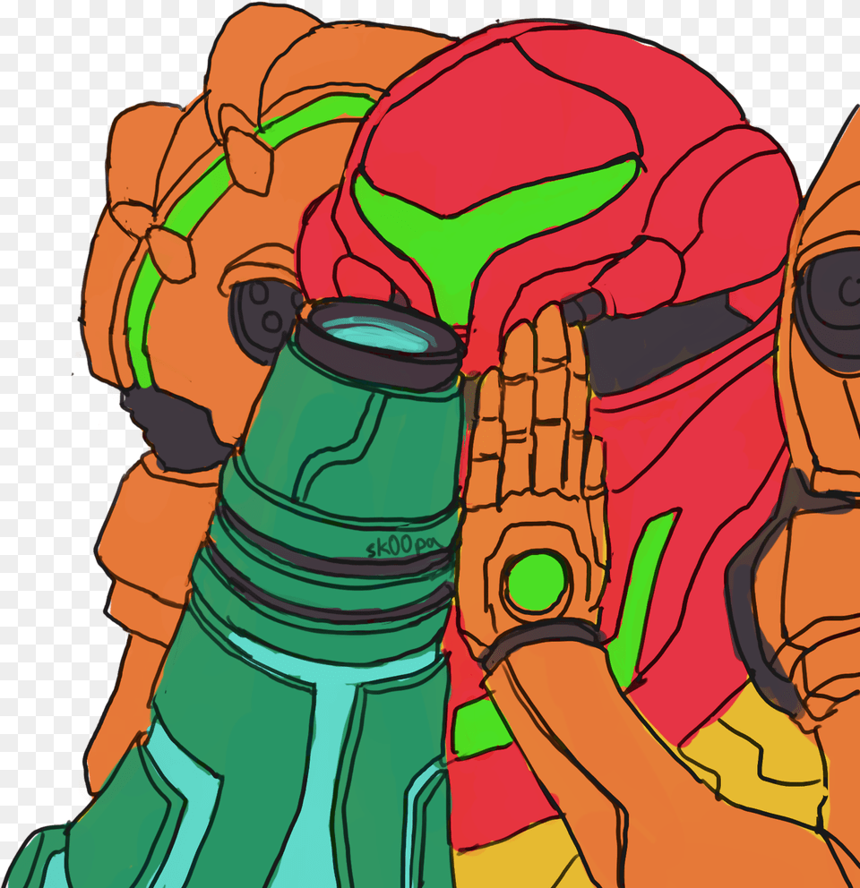 Pleased Samus Sa X And Dark Samus Clipart Full Size Dark Samus X Sa X, Art, Modern Art, Drawing, Graphics Png