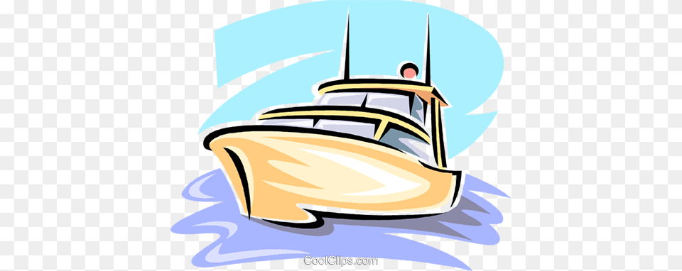 Pleasure Boat Royalty Vector Clip Art Illustration, Transportation, Vehicle, Yacht Png Image