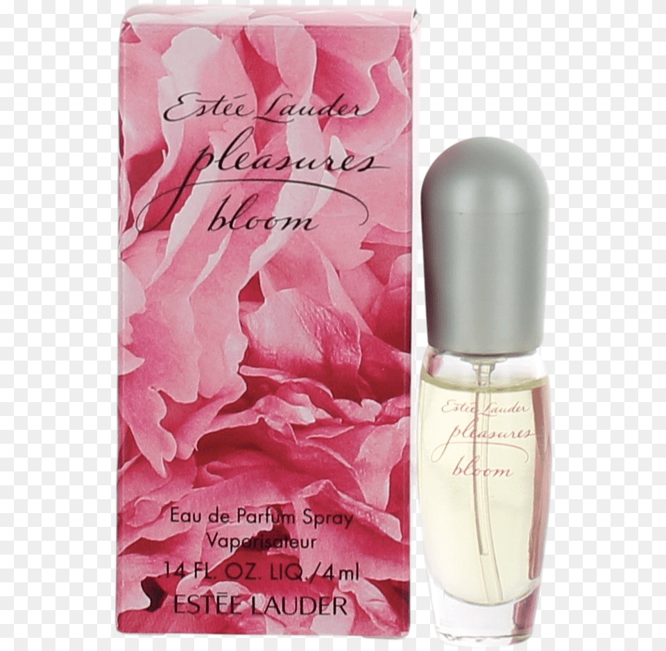 Pleasures Bloom By Estee Lauder For Women Miniature, Bottle, Cosmetics, Perfume, Flower Png