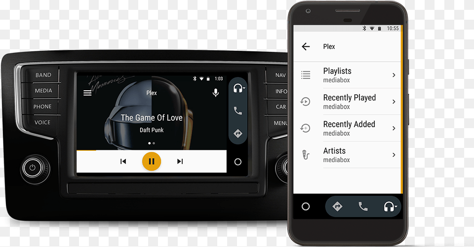 Plex Android Auto, Electronics, Mobile Phone, Phone, Stereo Free Png