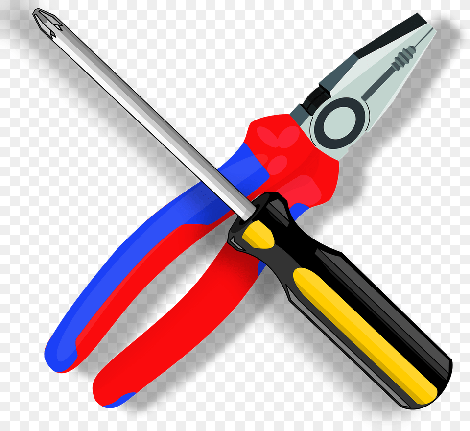 Pliers And Screwdriver Clipart, Device, Tool Png Image