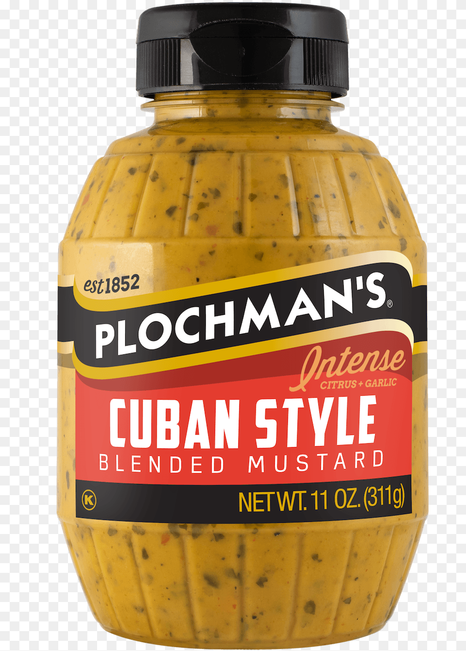 Plochman S Cuban Mustard In 11oz Barrel Bottle Bottle, Food, Shaker Free Png Download