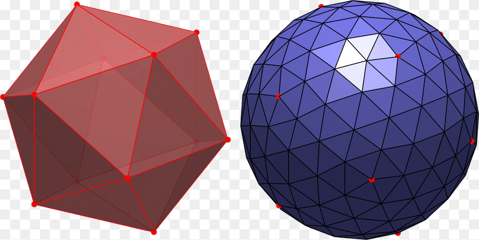 Plotted Original Icosahedral Vertices In Red Onto Triangle, Sphere, Accessories, Diamond, Gemstone Png Image