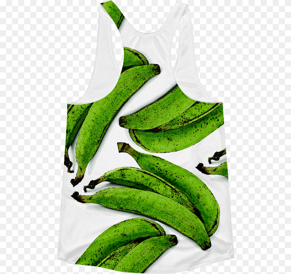 Pltano Print Racerback Tank Print Racerback Tank, Banana, Food, Fruit, Plant Free Transparent Png