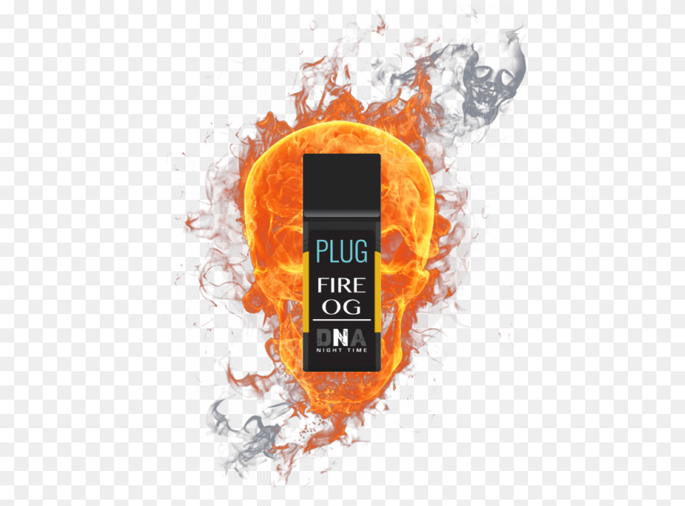 Plug Dna Fire Og Flaming Skull, Flame, Advertisement, Bonfire Free Transparent Png