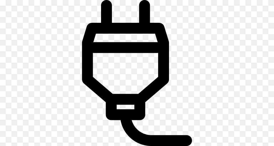 Plug Icon, Gray Free Transparent Png