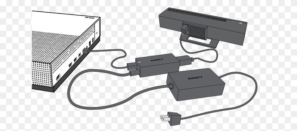 Plug In Kinect To Xbox One Kinect Cable For Xbox One, Adapter, Electronics, Hardware, Bulldozer Free Png Download