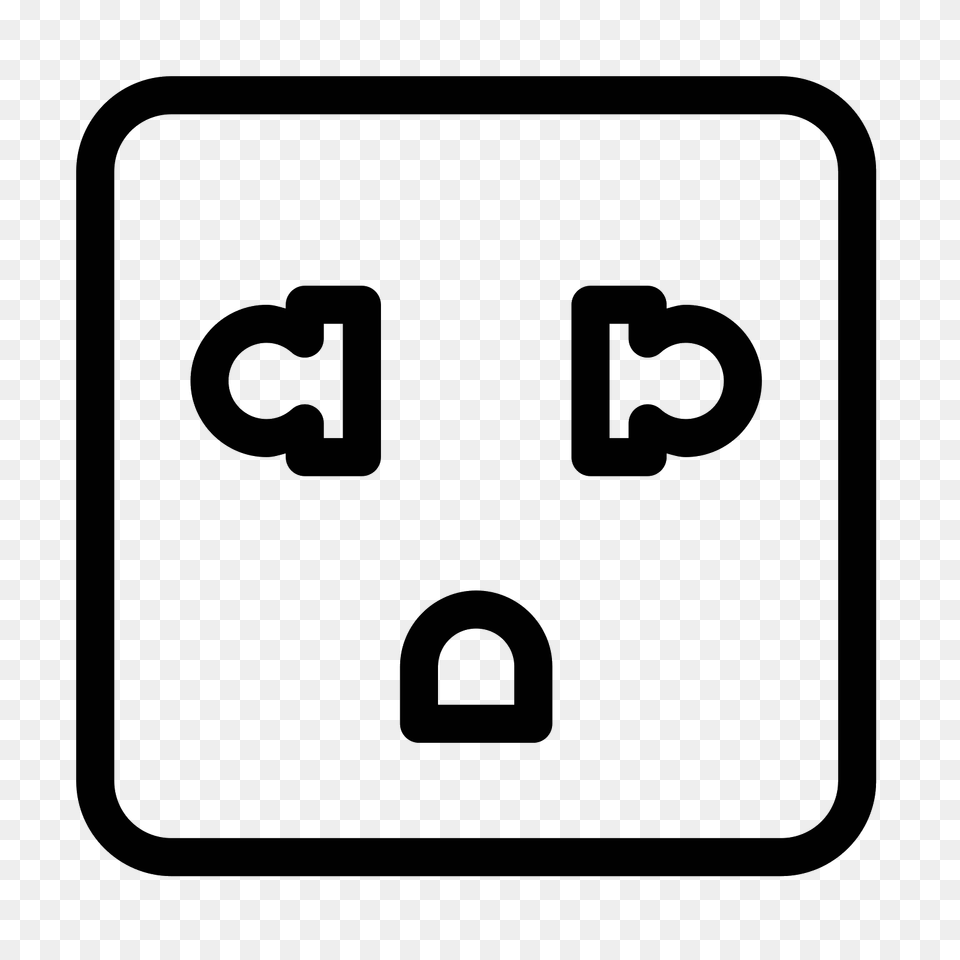 Plug Socket Icon, Gray Free Png Download
