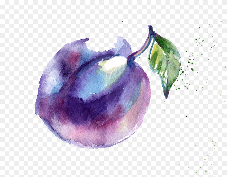 Plum Art, Food, Fruit, Plant, Produce Free Png