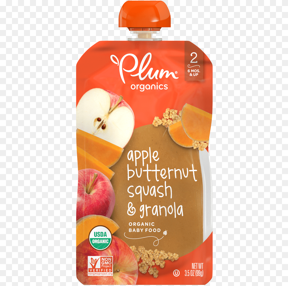 Plum Organics Baby Food, Apple, Fruit, Plant, Produce Free Transparent Png