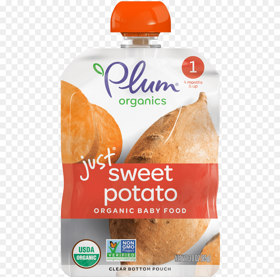 Plum Organics Stage 1 Baby Food Pouches, Plant, Produce, Sweet Potato, Vegetable Free Png Download