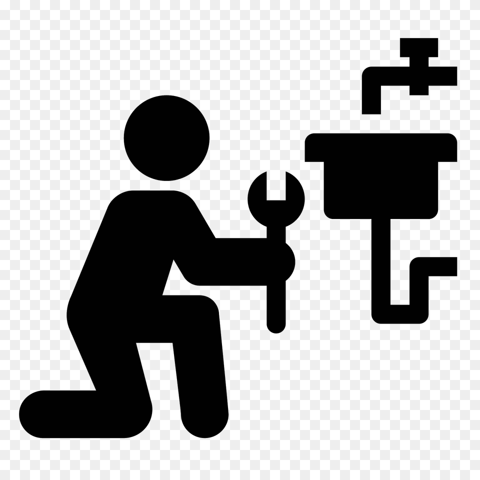 Plumber Icon, Gray Png