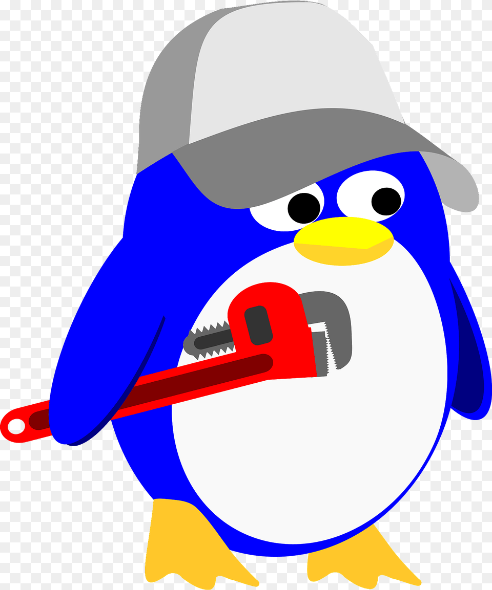 Plumber Penguin Clipart, Animal, Fish, Sea Life, Shark Png Image