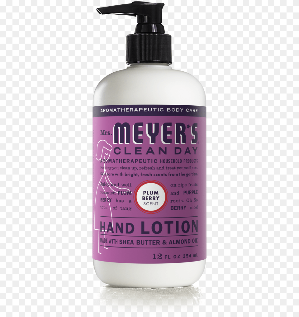 Plumberry Hand Lotion Mrs Meyers Basil Soap, Bottle, Shaker Free Transparent Png