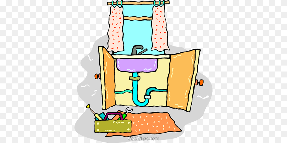 Plumbing Problem With The Kitchen Sink Royalty Vector Clip, Bathing Png Image