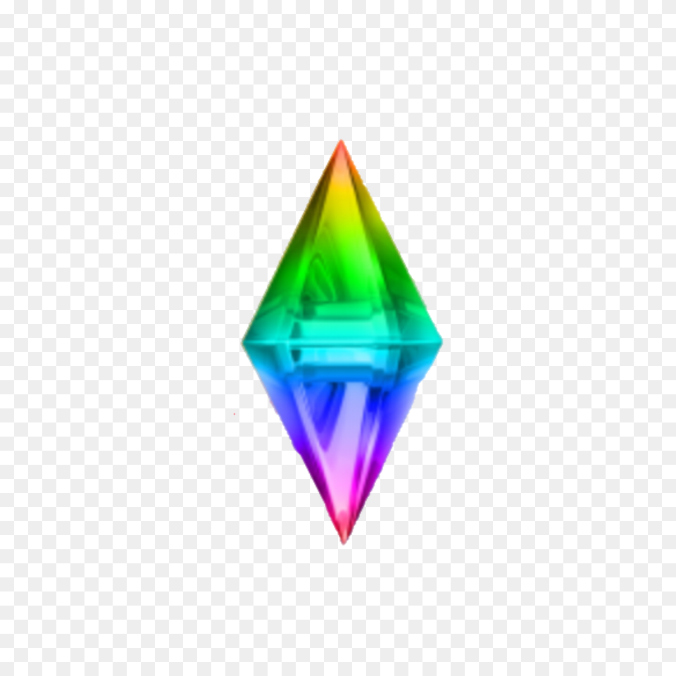 Plumbob Rainbow Remixed, Triangle, Accessories, Crystal Free Transparent Png