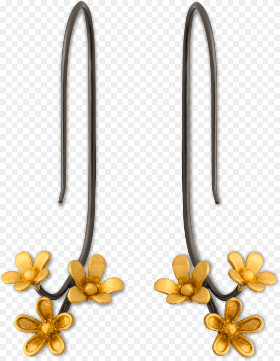 Plumeria 3 Cluster Inverse Hook Earrings, Accessories, Earring, Jewelry, Chandelier Free Png