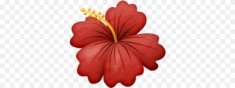 Plumeria Flower Clipart Transparent Flor De Hawaii Animada, Plant, Hibiscus, Petal, Anther Png Image