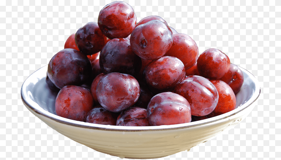 Plums Fruit Healthy Food Isolated Shell Fresh Plums In A Bowl, Plant, Produce, Plum, Apple Free Transparent Png