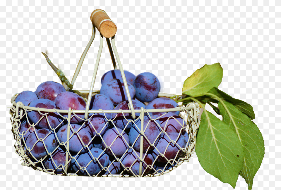 Plums In The Basket Food, Fruit, Plant, Produce Free Transparent Png