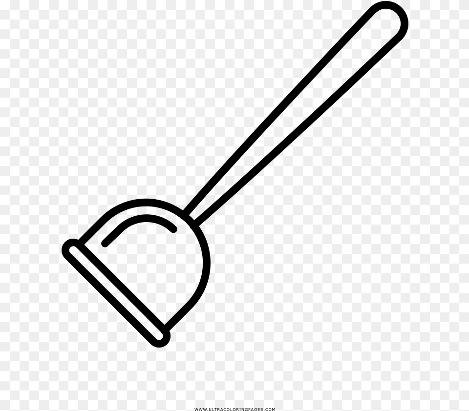 Plunger Coloring Page, Gray Free Png