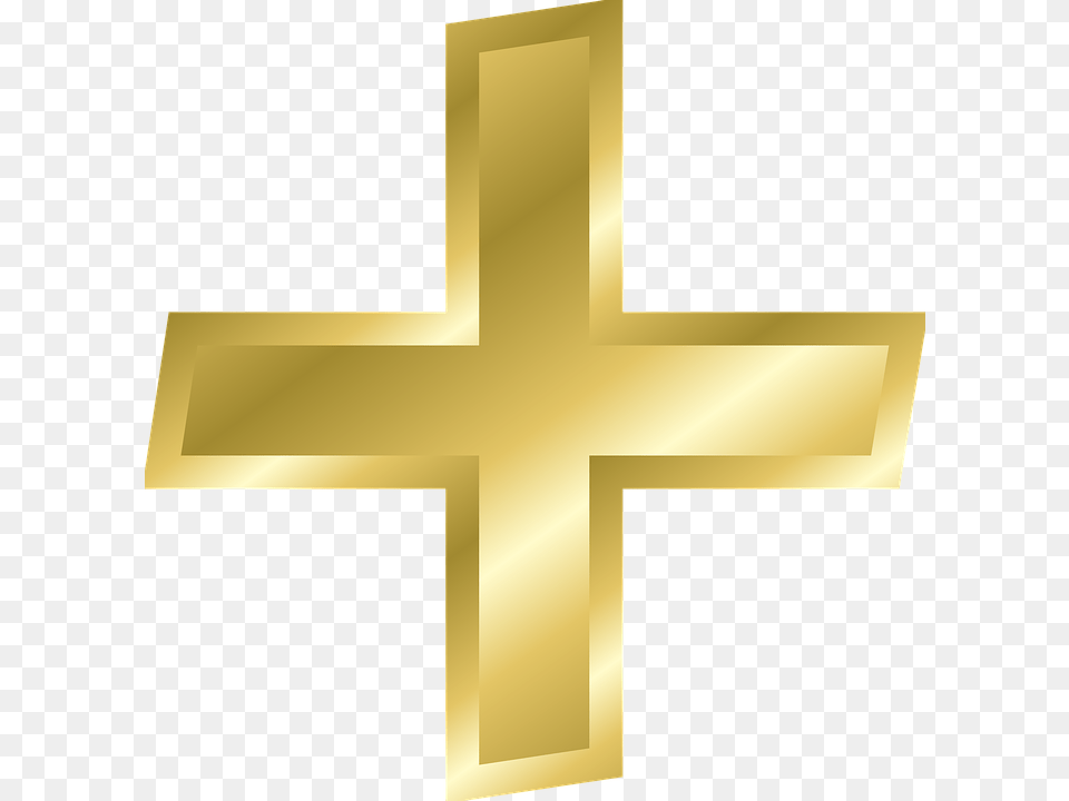 Plus, Cross, Symbol, Gold Free Png