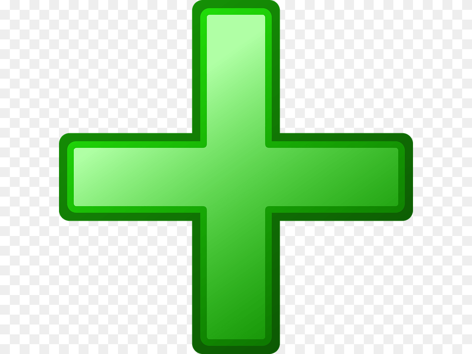 Plus, Cross, Green, Symbol, First Aid Png