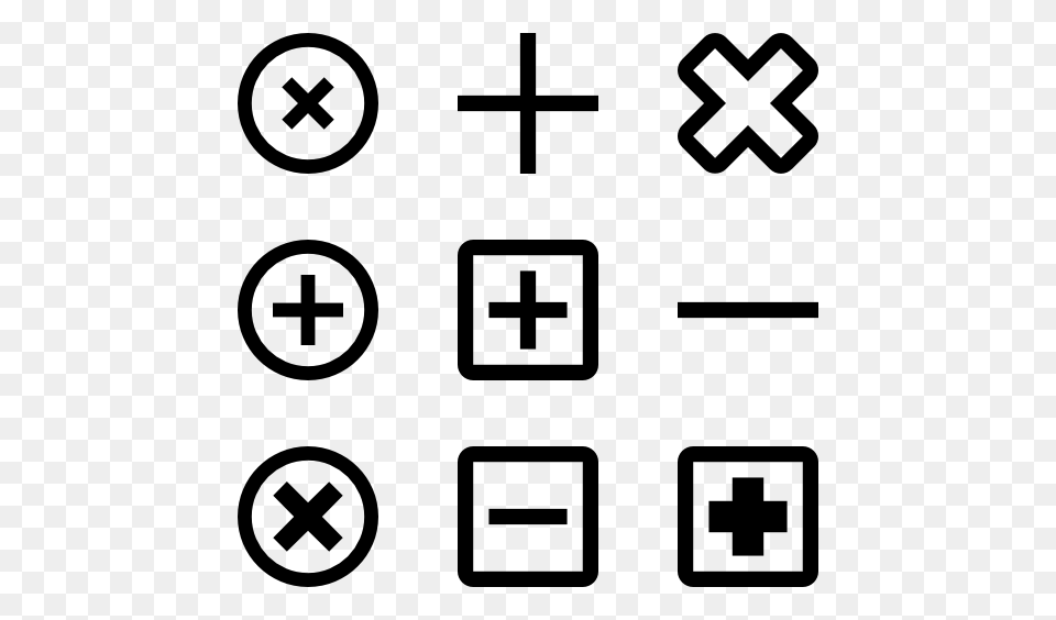 Plus Icons, Gray Free Png Download