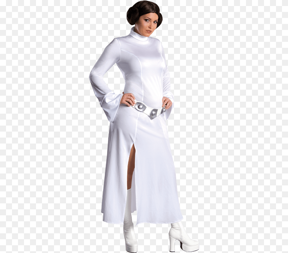 Plus Size Adult Princess Leia Costume Princess Leia Laying, Sleeve, Person, Long Sleeve, Woman Png