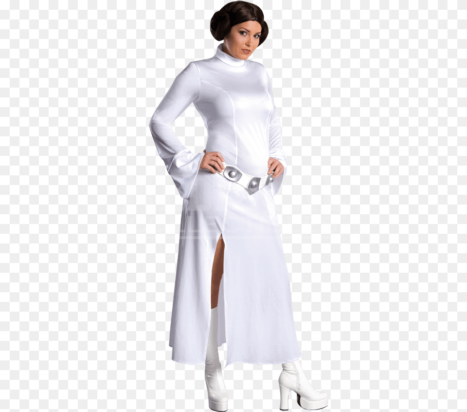 Plus Size Adult Princess Leia Costume Star Wars Princess Leia Cosplay, Sleeve, Person, Long Sleeve, Woman Free Transparent Png