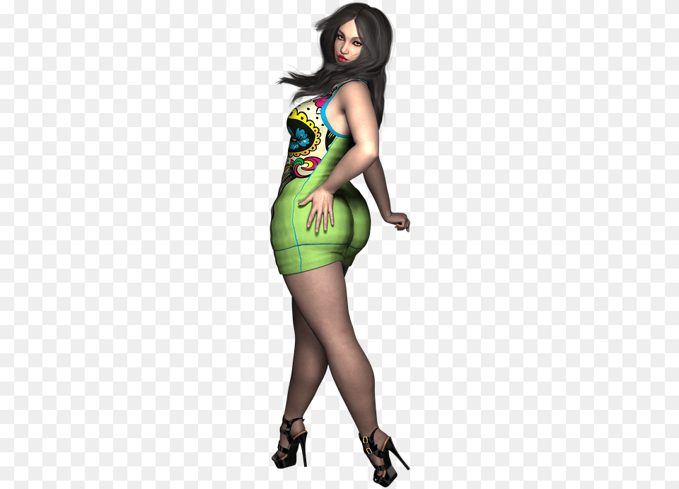 Plus Size Sexy Girl Woman Pose Model 3d Funny Spanking, Adult, Shoe, Sandal, Person Png