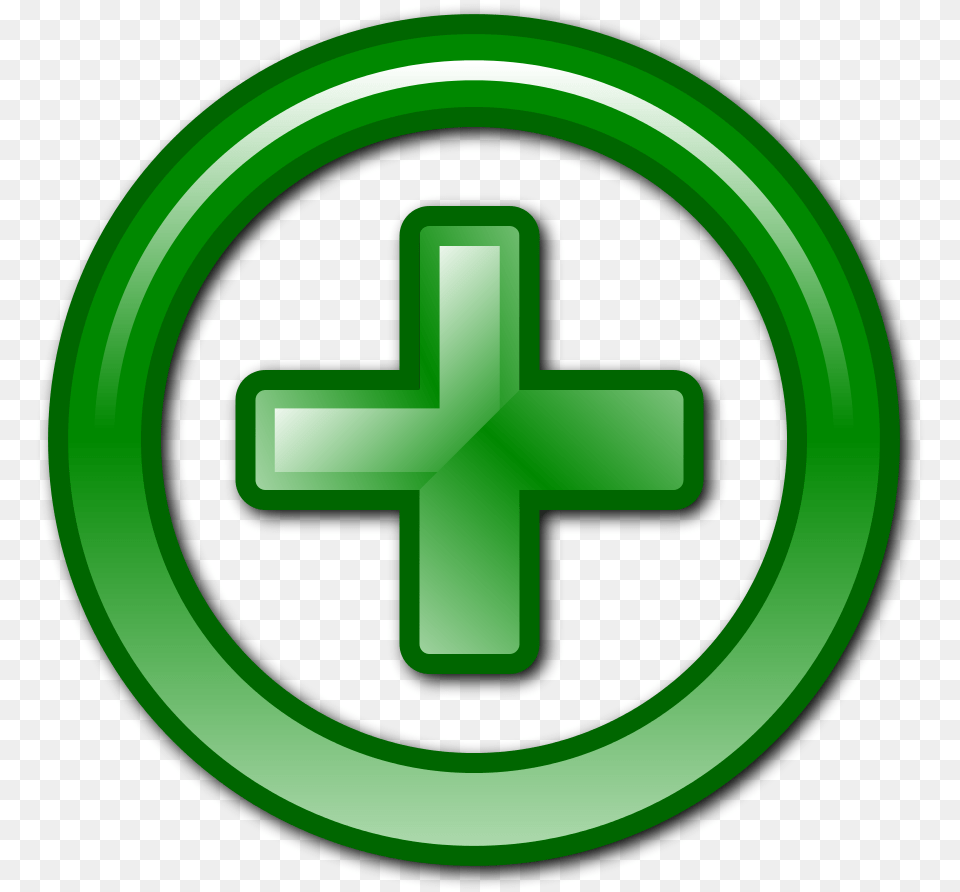 Plus Symbol In, Green, Cross Free Png Download