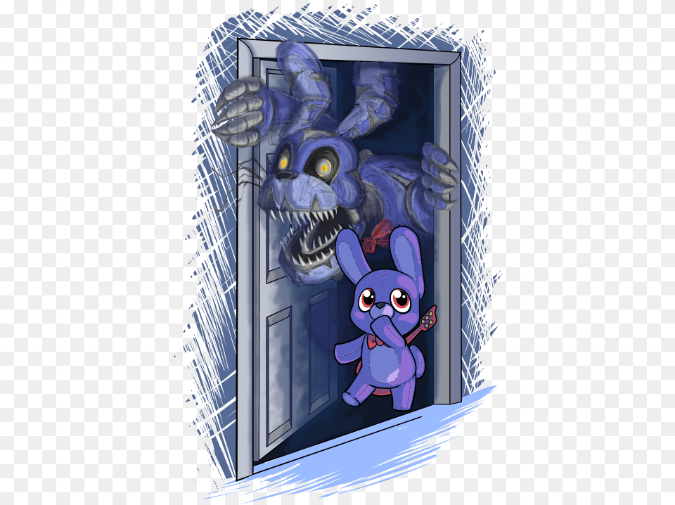 Plush Drawing Bonnie Chibi Nightmare Bonnie, Book, Comics, Publication, Art Free Png Download