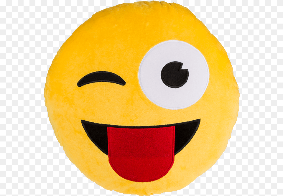 Plush Pillow Emoji And Tongue Vyplznut Jazyk, Toy Free Png Download