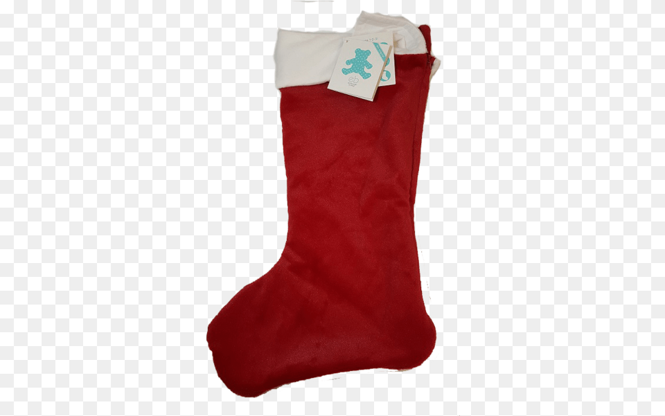 Plush Red Embroider Christmas Stocking Sock, Clothing, Hosiery, Diaper, Christmas Decorations Png