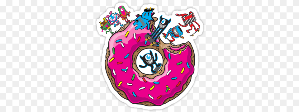 Plushism Check Out My My Skate Donut Sticker In Redbubble, Food, Sweets, Birthday Cake, Cake Png Image