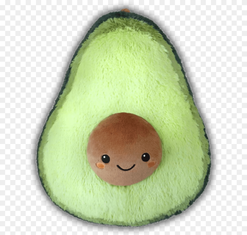 Plushy Avacado Brown Cute Nichememe Niche Smile Whi Avocado, Food, Fruit, Plant, Produce Png Image