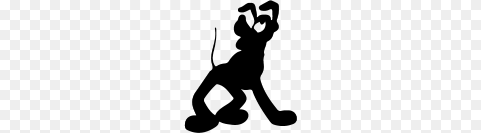 Pluto Disney, Stencil, Silhouette, Adult, Male Png Image