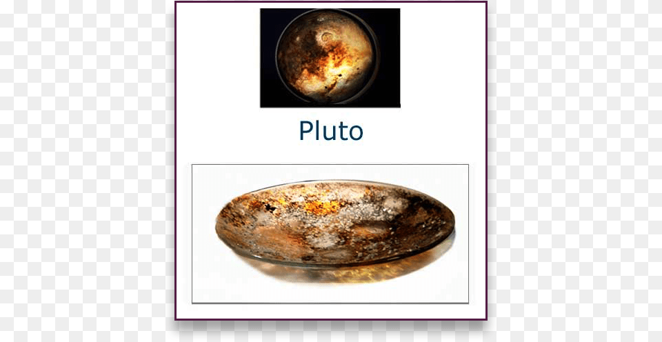 Pluto Glass Art Bowl Glass, Astronomy, Outer Space Free Png