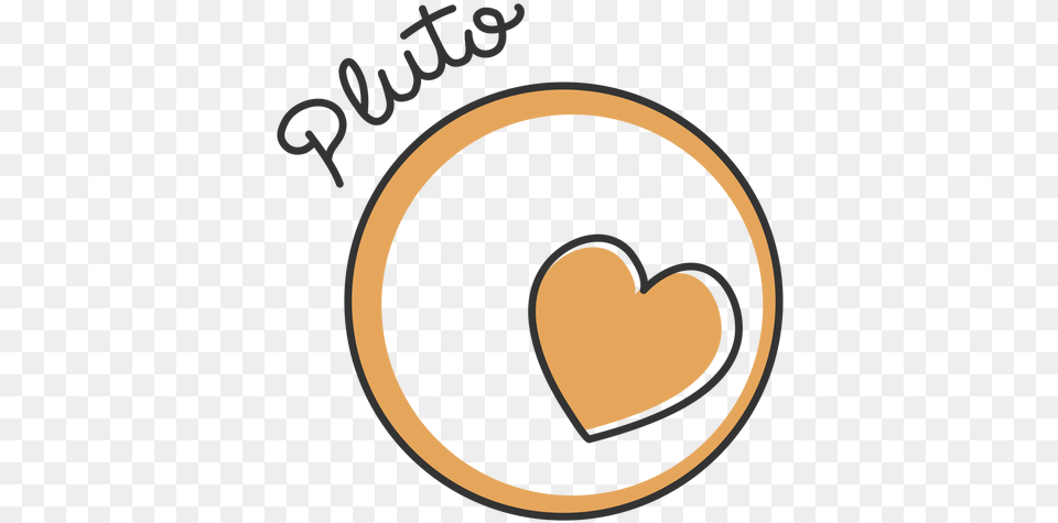 Pluto Heart Simple Solar System Planet Heart, Logo, Disk, Symbol, Text Free Png Download