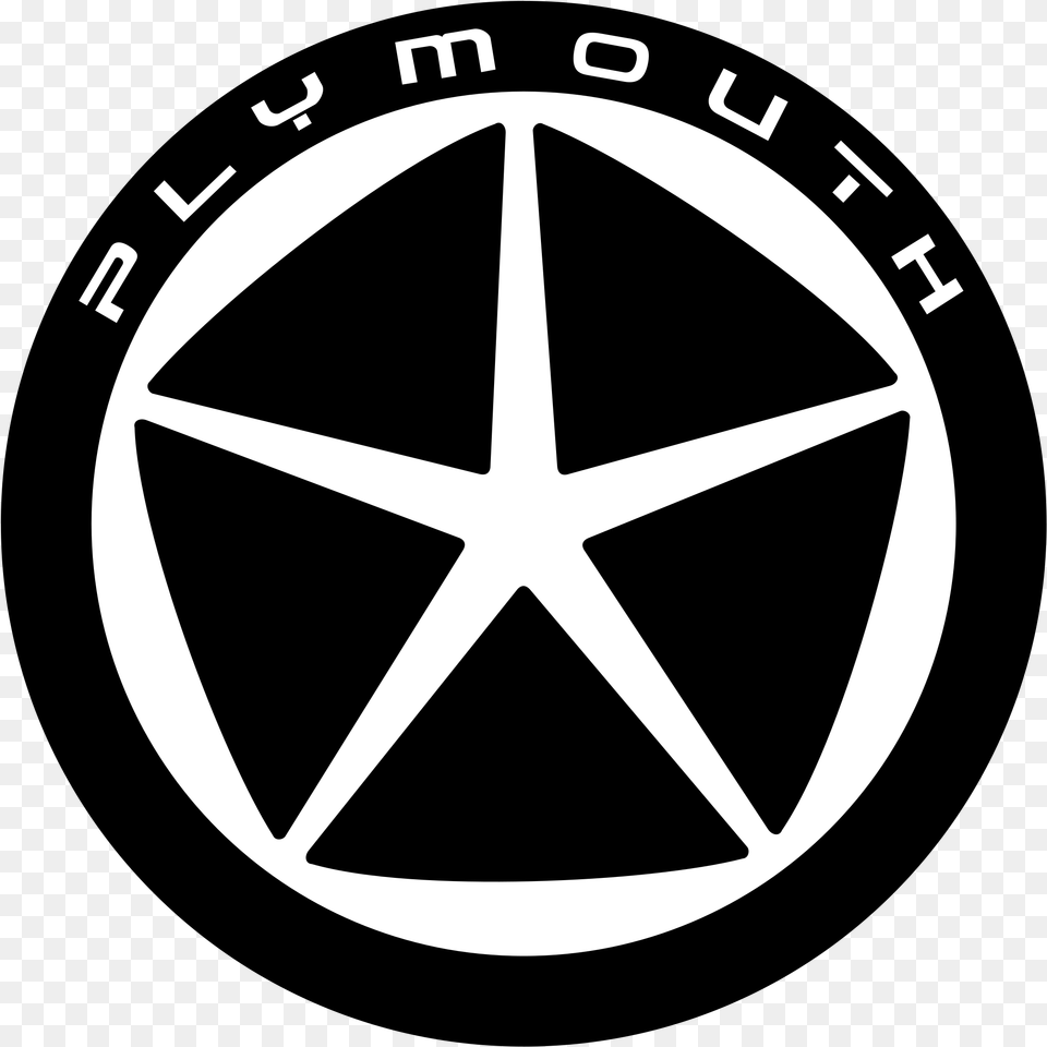 Plymouth Logo Transparent Svg Plymouth Car Logo, Star Symbol, Symbol, Disk Png Image