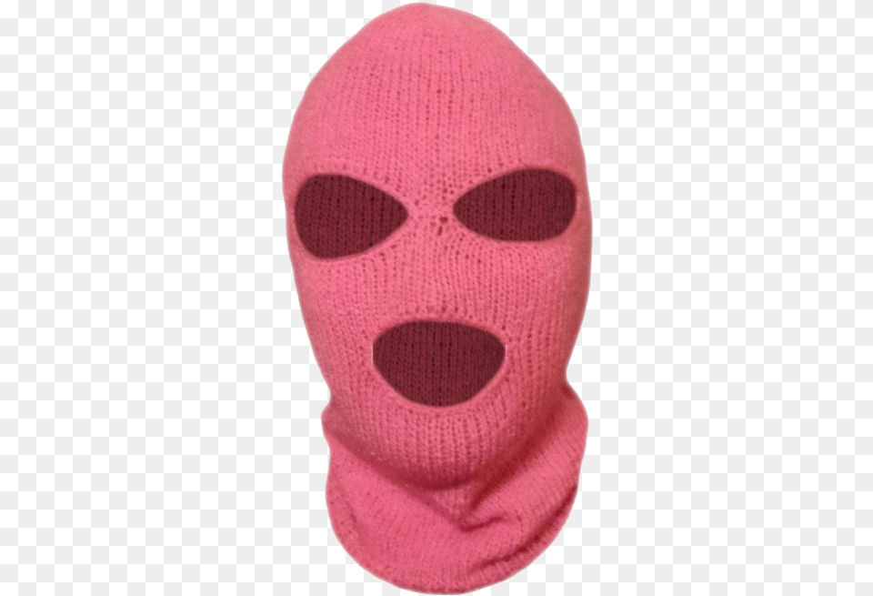 Plz Pink Ski Mask, Clothing, Hat, Cap, Person Png Image