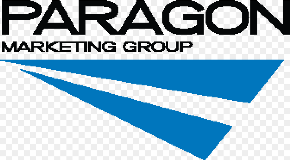 Pmg Hero Logo Blk Blue Paths Pms 3005c 300 Paragon Marketing Group Logo, Triangle, Lighting Png
