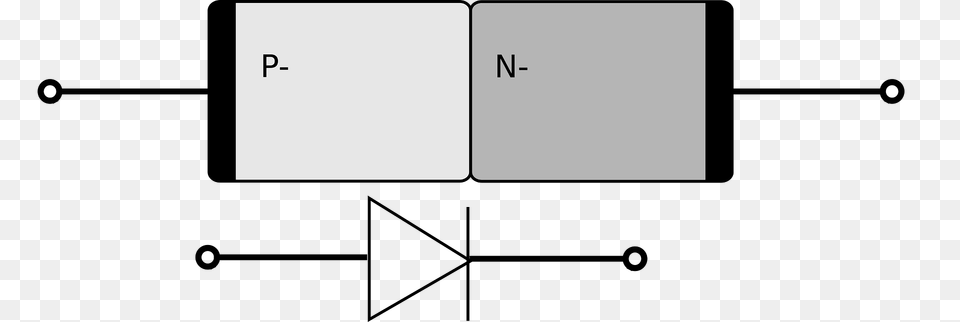 Pn Diode With Electrical Symbol Ta Clipart, Text, Mace Club, Weapon, Diagram Free Png