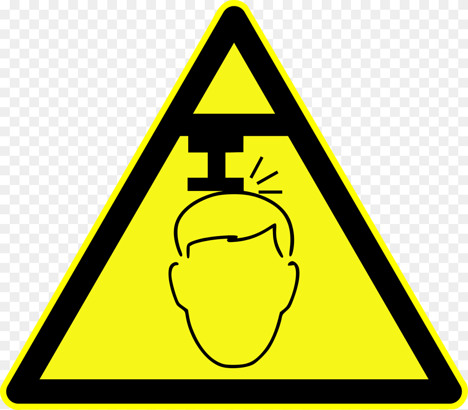 Pn Ostrzeenie Przed Niebezpieczestwem Uszkodzenia Gowy Clipart, Sign, Symbol, Road Sign, Face Png